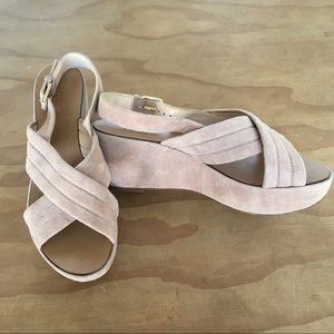 J Crew Suede Platform Sandals